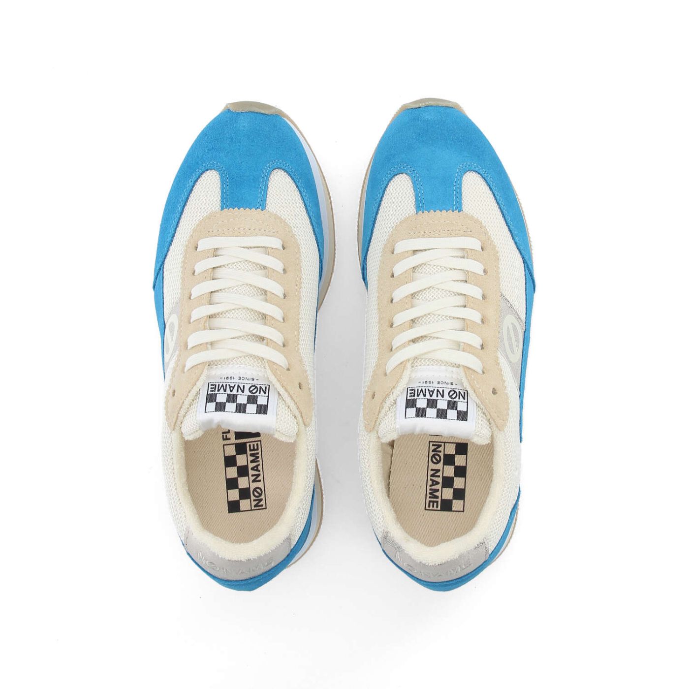 FLEX M JOGGER W - SUEDE/SDE/KNIT - BLEU/BEIGE/BLANC CASSE